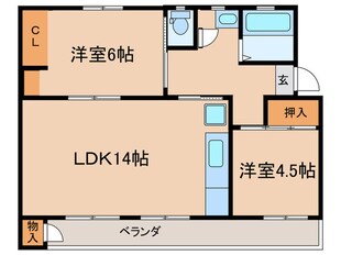 鍋屋上野住宅９号棟(306)の物件間取画像